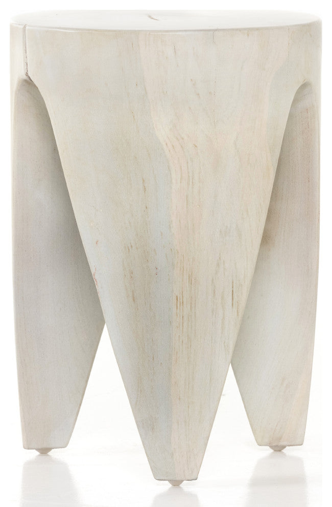 Petros Outdoor End Table-Ivory Teak