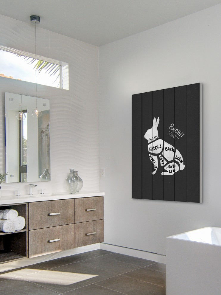 "Rabbit Formation" Painting Print on White Wood, 40"x60"