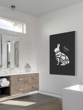 "Rabbit Formation" Painting Print on White Wood, 40"x60"