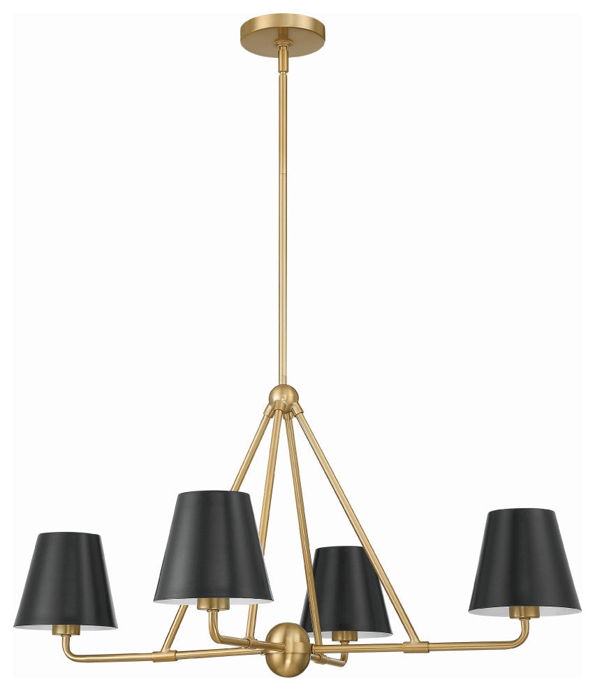 Xavier 4-Light Vibrant Gold Chandelier