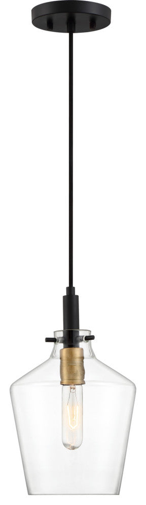 Quoizel JUN1508 June 1 Light 8"W Mini Pendant - Earth Black