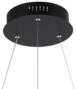 Baxter 1-Light Aluminum Integrated LED Hoop Pendant, Black