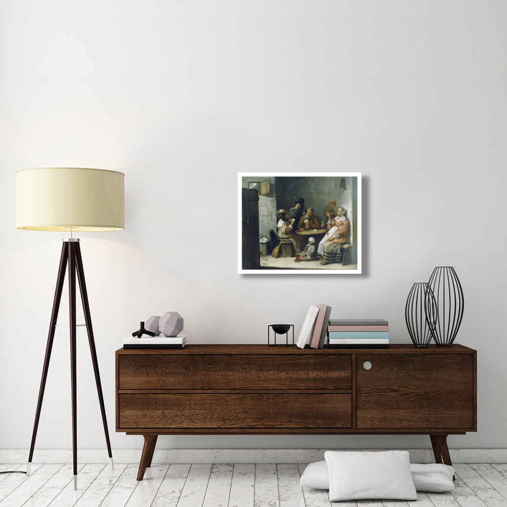 "Card Players" Digital Paper Print by Josse van Craesbeeck, 30"x24"