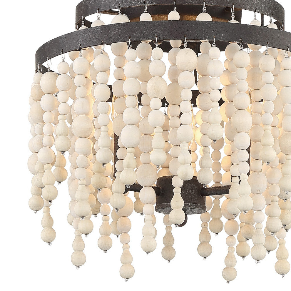 Crystorama POP-A5073-FB, 3-Light Ceiling Mount, Forged Bronze