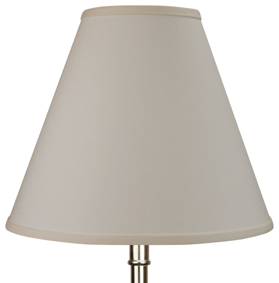 Fenchel Shades 6"x14"x12" Brass Spider Attachment Empire Lamp Shade, Linen Ivory