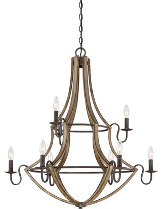 Quoizel SHR5009RK Nine Light Chandelier Shire Rustic Black