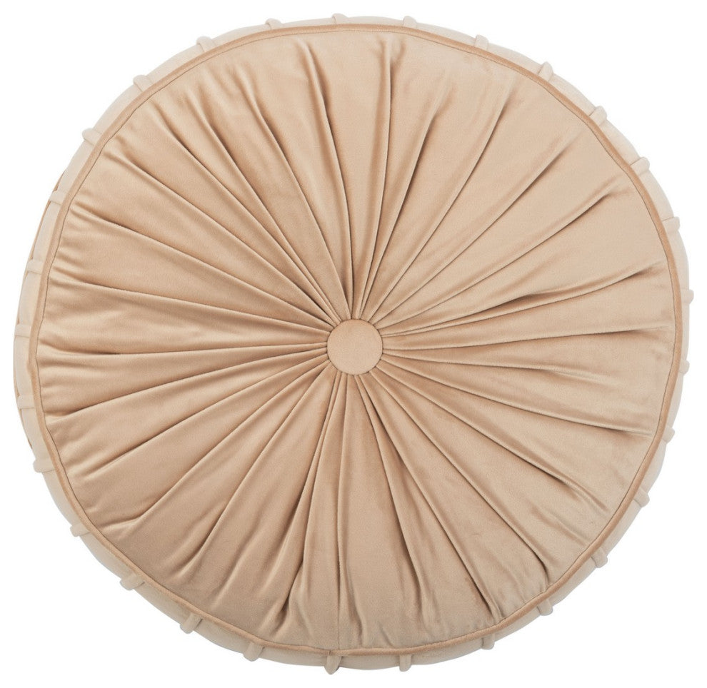 Safavieh Clary Floor Pillow Champagne 18" X 18"