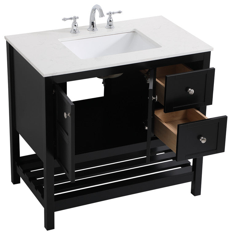 Tucker Black 36" Single Sink Bathroom Vanity