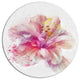 Beautiful Pink Flower Watercolor, Flower Disc Metal Artwork, 23"