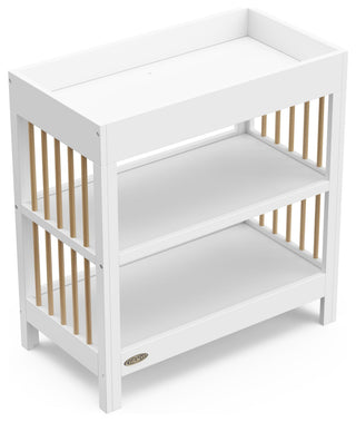 Graco Teddi Changing Table With Water-Resistant Changing Pad, White/Driftwood