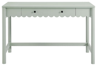 Emmeline 1-Drawer Scallop Writing Desk, Sage