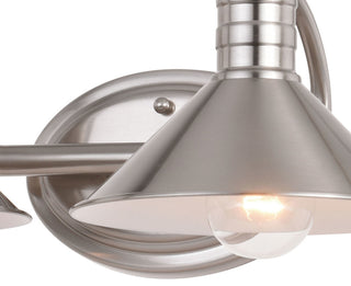 Akron 4 Light Vanity Satin Nickel and Matte White