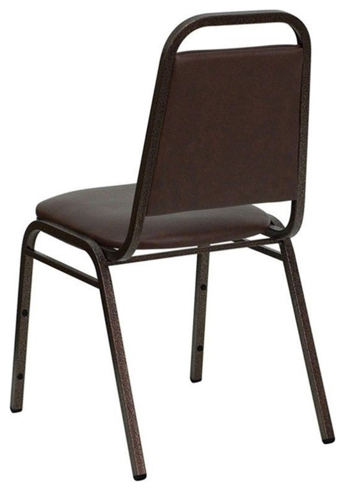 Flash Furniture Hercules Banquet Stacking Chair in Brown and Copper