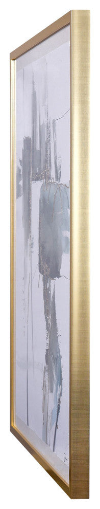 Synthesis Hand Embellished on Paper Framed Under Plexi Glass, Shadow Box