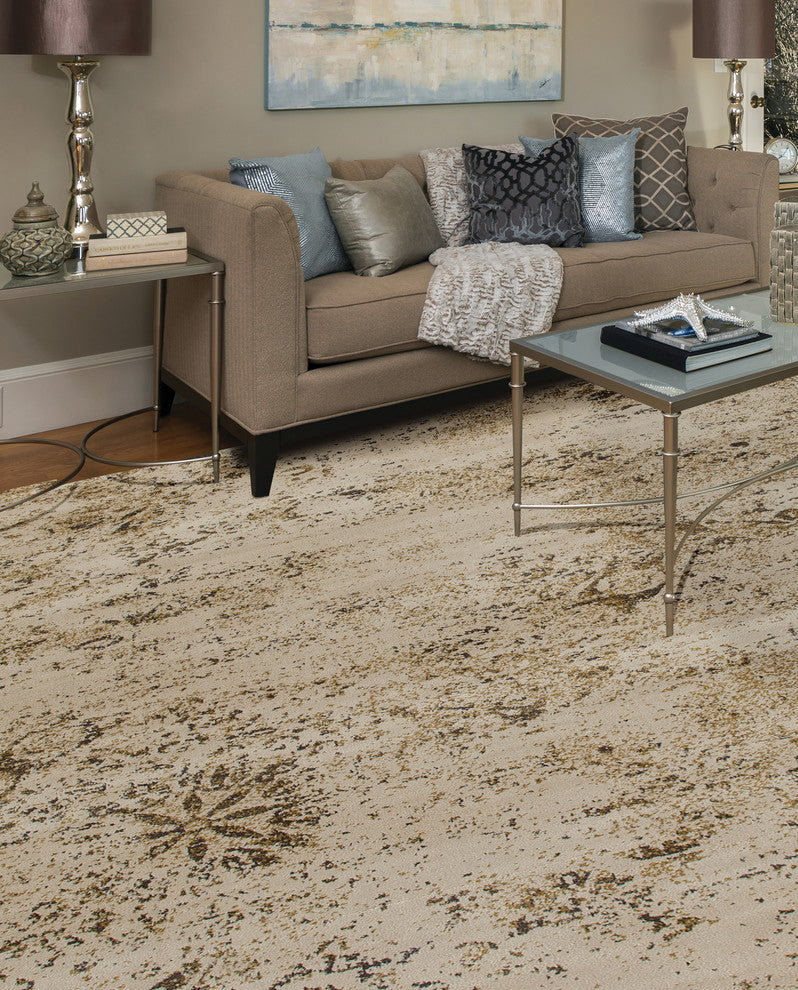 Karelia Cumulus Light Yellow 7'10" Round Area Rug