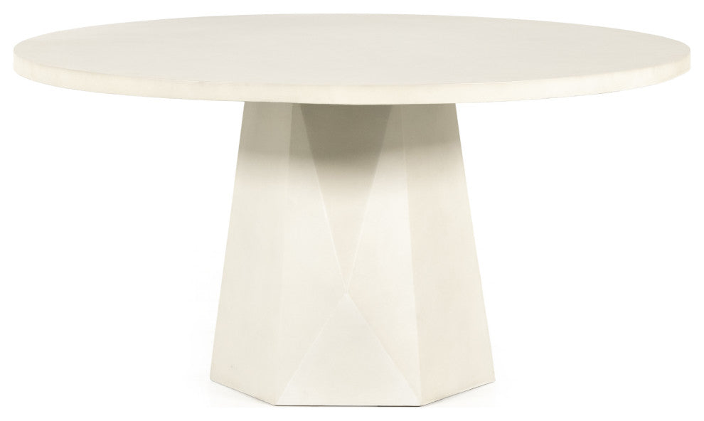 Bowman Outdoor Dining Table-60-White