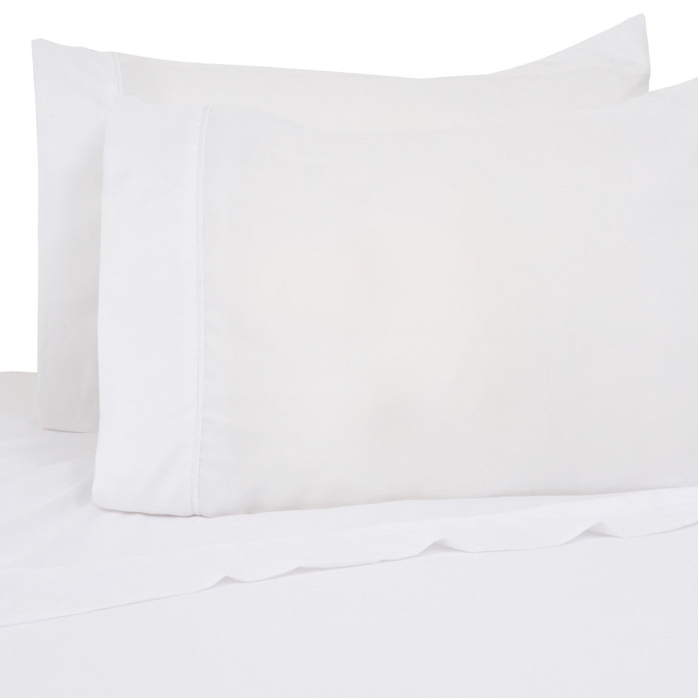 Premier Colorful Bright 4 Piece Microfiber Sheet Set, White, Full