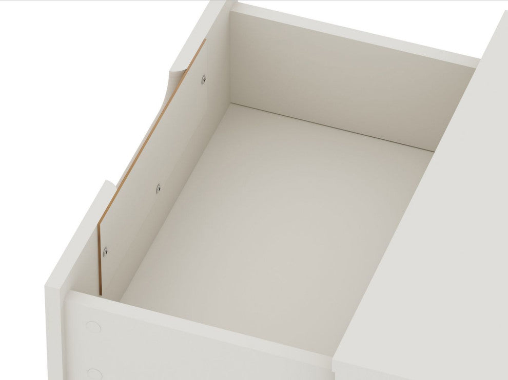 Rockefeller 2.0 Nightstand, Off White and Nature