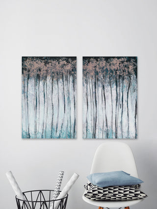 Magical Forest Diptych, 48"x36"
