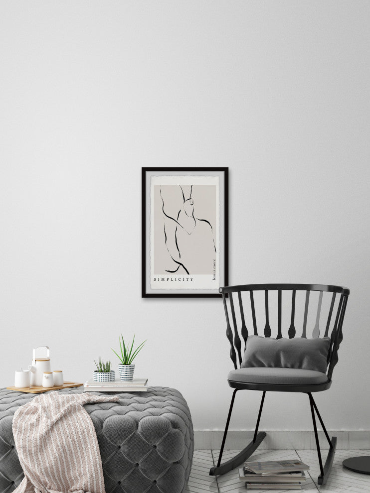 "Less Is More" Framed Painting Print, 24x36