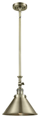 1-Light Dimmable LED Briarcliff 10" Mini Pendant, Antique Brass