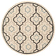 Safavieh Courtyard Cy7938-256A18 Beige, Black Area Rug, 5'3" X 5'3"