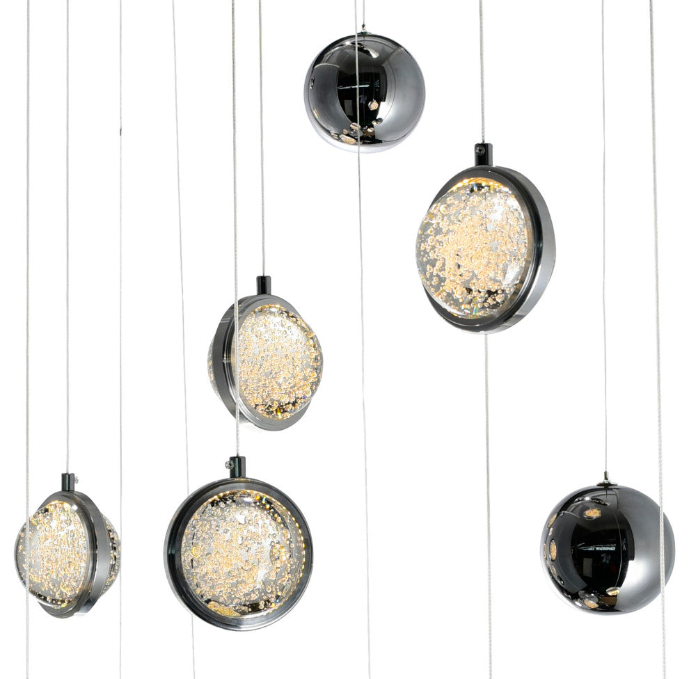 Salvador 40 in LED Integrated Polished Nickel Chandelier