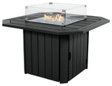 Oasis 40" Fire Pit Table, Black