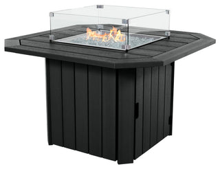 Oasis 40" Fire Pit Table, Black