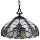 Tiffany Style 2 Light Antique Pendant Lamp, 16" Wide