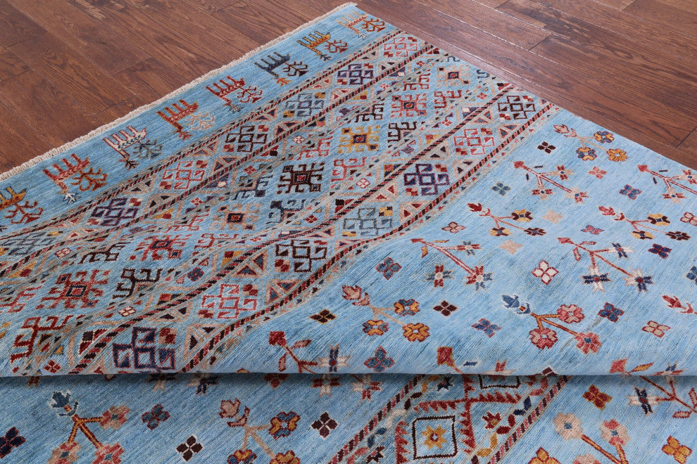 Handmade Tribal Persian Gabbeh Wool Rug 6' 6" X 9' 9" Q8252