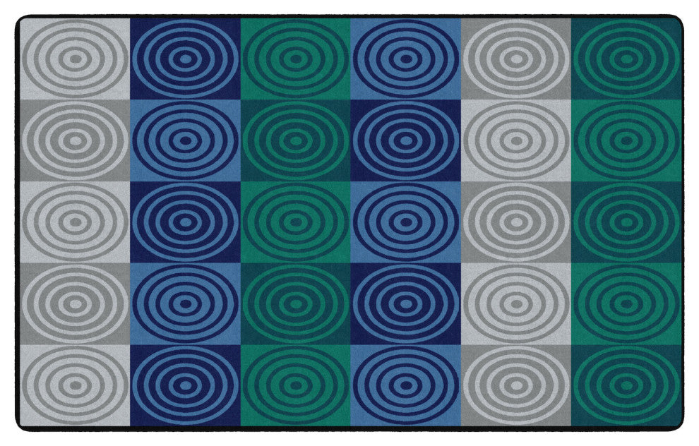 Flagship Carpets FA1838-44FS Bullseye Blocks Cool