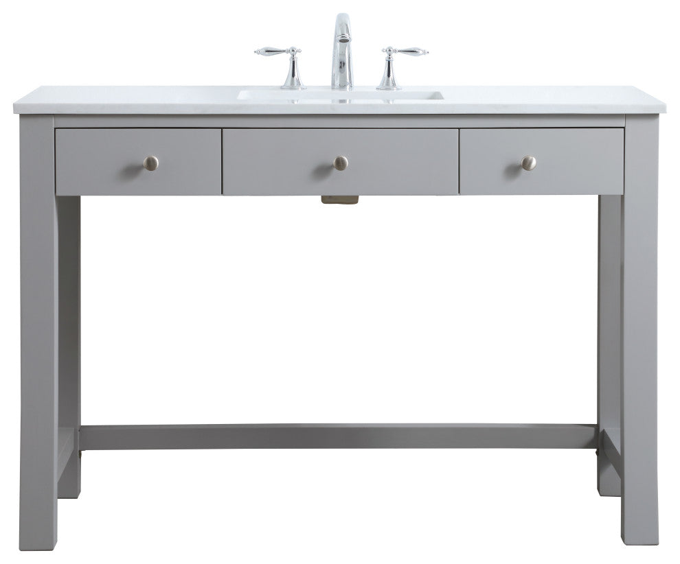 48" ADA Compliant Bathroom Vanity, Gray