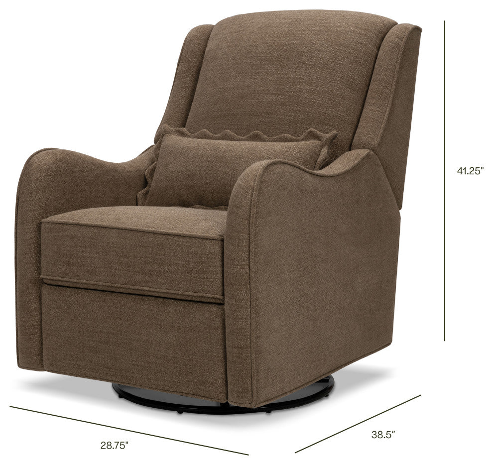 Devon Recliner and Swivel Glider, Performance Truffle Eco-Basketweave