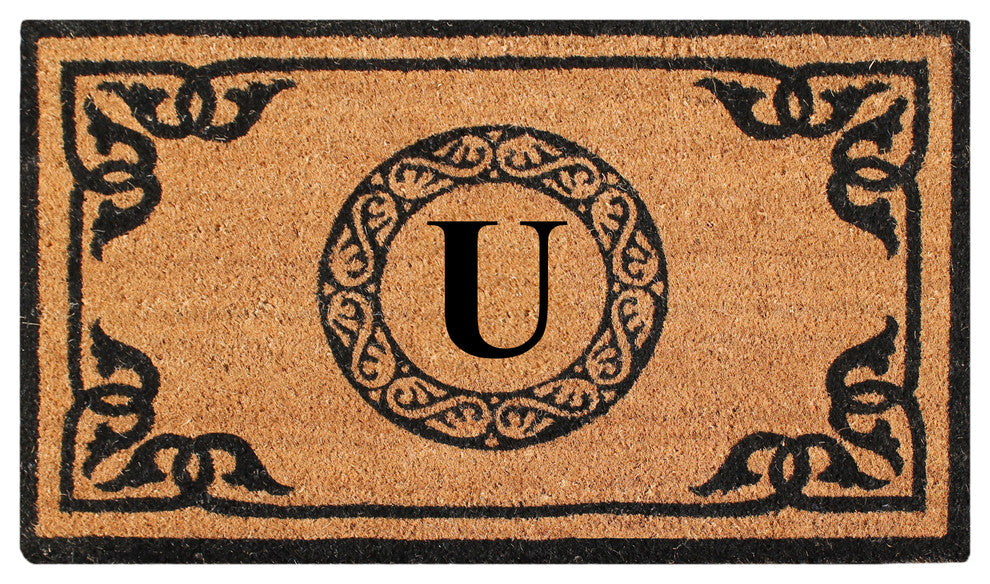 A1HC First Impression Geneva Monogrammed Entry Doormat 24"x39", U