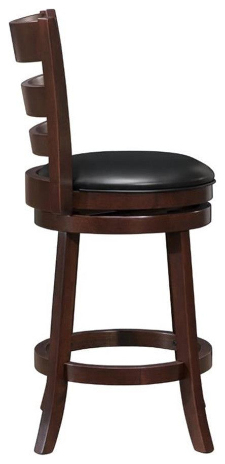 Homelegance Edmond Ladder Back Counter Height Chair, Dark Cherry