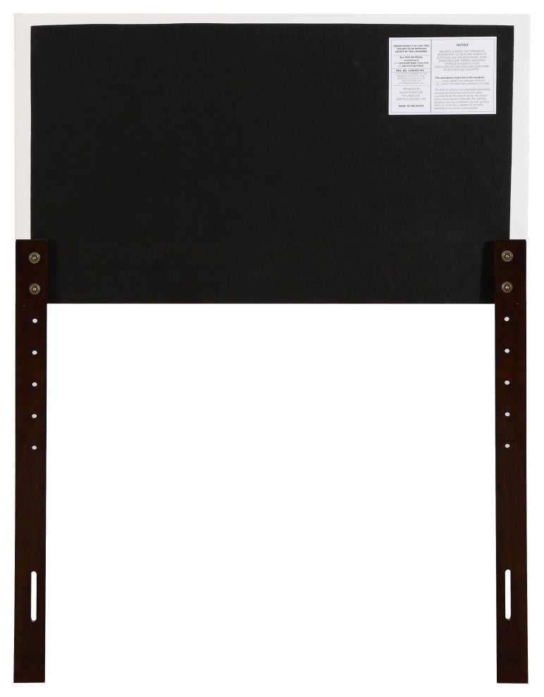 Novo Faux Leather Headboard, White, Twin