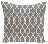 Charleston Geometric Print Pillow, Classic Gray, 20"x20"