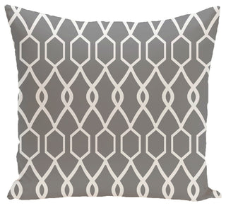 Charleston Geometric Print Pillow, Classic Gray, 20"x20"