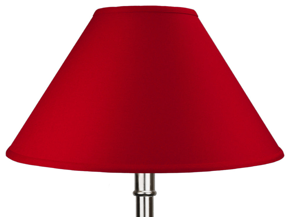 FenchelShades Round Lampshade 7"x20"x12", Linen Rich Red