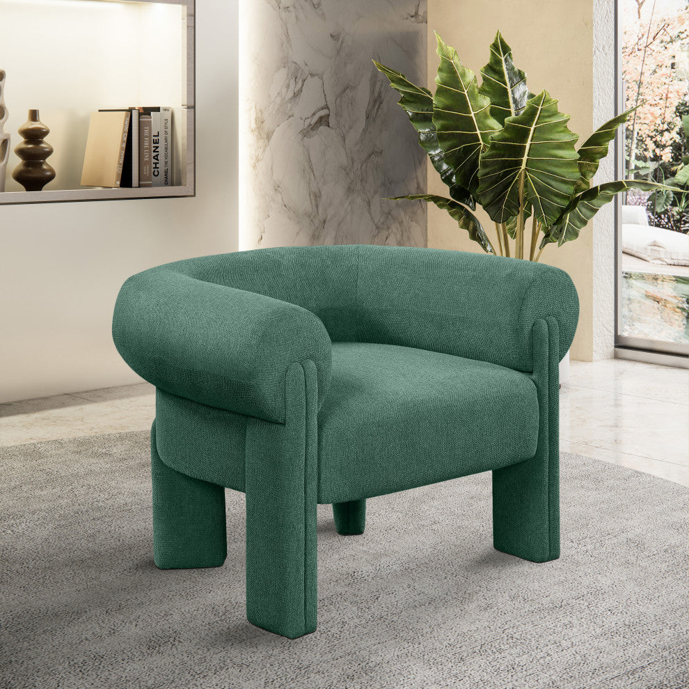 Stefano Upholstered Accent Chair, Green