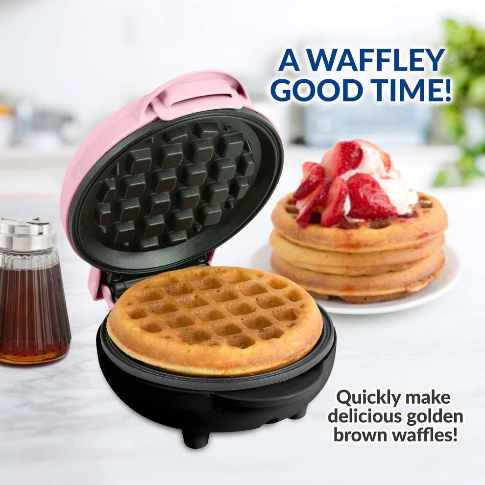 MyMini Personal Electric Animal Circus Waffle Maker, Waffle Iron, Pink