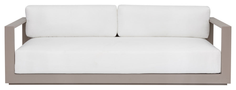 Tavira Sofa, Greige, Stinson White