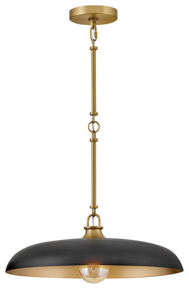 Hinkley Sadie Large Dome Pendant, Lacquered Brass