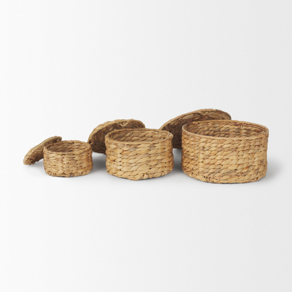 Kea Set of 3 Nesting Water Hyacinth Boxes With Lids