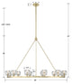 Aragon 12-Light Soft Brass Chandelier, Faceted Cut Crystal
