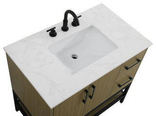 Home Living 36" Single Bathroom Vanity, Chestnut Brown