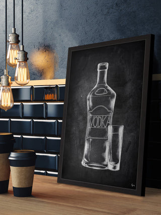 "Vodka Bottle" Framed Painting Print, 16"x24"