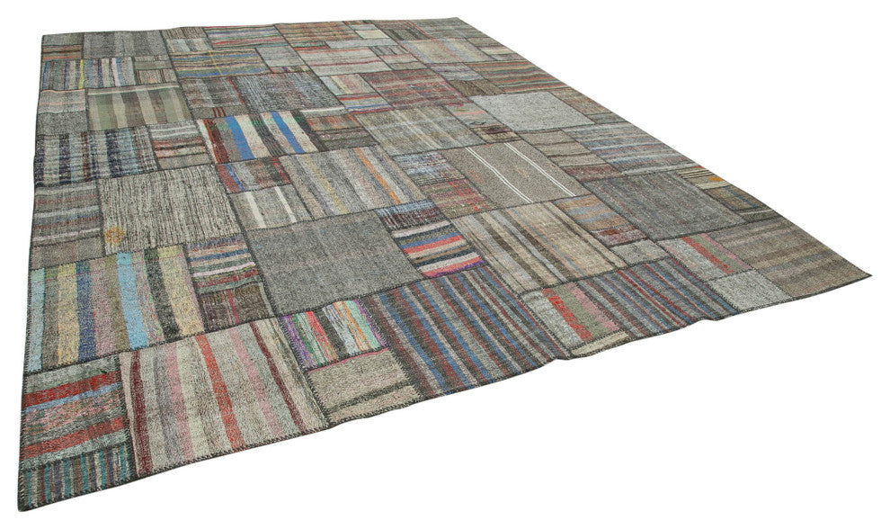 Rug N Carpet - Handmade Anatolian 10' 9'' x 13' 4'' Unique Patchwork Kilim Rug