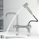 VIGO Cass 13" H Widespread Pull-Out Sprayer Kitchen Faucet, Chrome